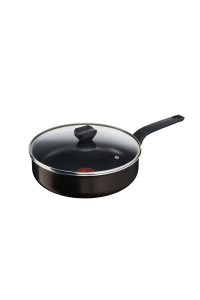 TEFAL Simply Clean sauté pan with lid, Thermo-Signal, titanium non-stick coating, 24 cm