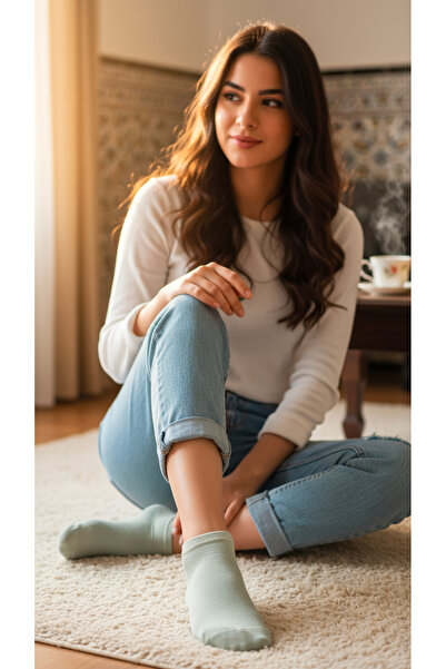 Bravie Women's Bamboo Booties Socks 785 Green 6 Pack