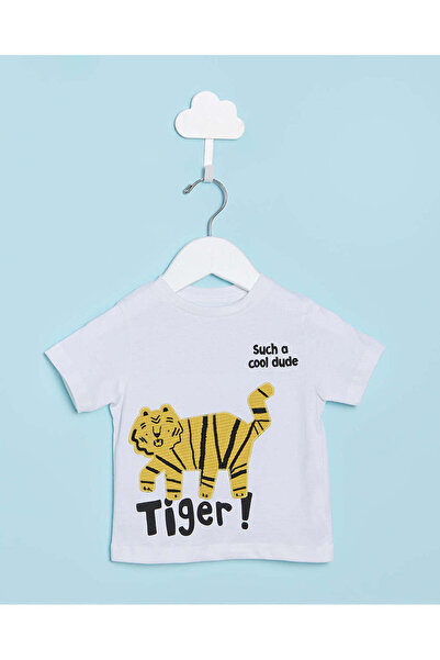 REDTAG Infant Boys White Embellished Casual Set (2 Piece)