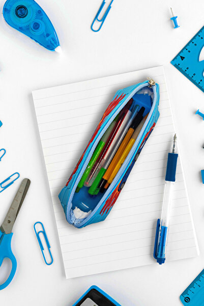 omilife Cutie de creion din PVC cu design auto – Construcție durabilă din silicon, cutie de depozitare elegantă și practică pentru copii