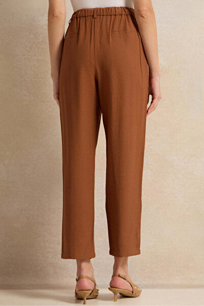 REDTAG Women Brown Straight Fit Trousers