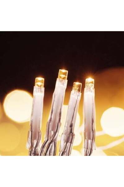 OEM Light string with 100 white LED bulbs, transparent cable, 8 programs