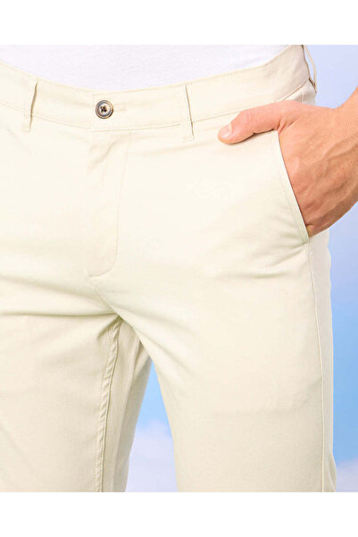 REDTAG Men Grey Satin Slim Fit Chino