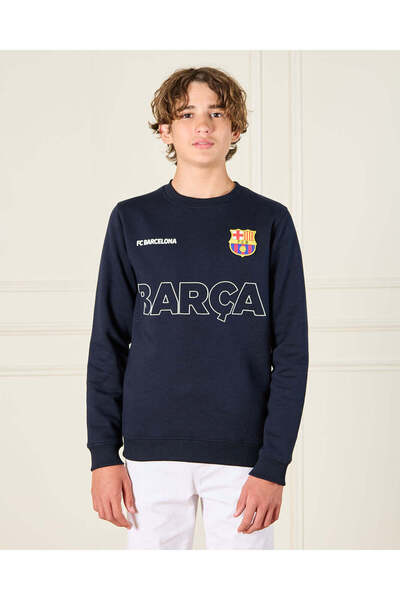 REDTAG Senior Boys Navy Barca Sweatshirt