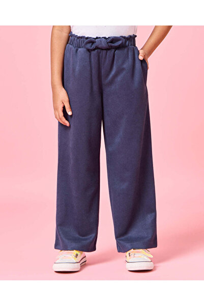 REDTAG Girls Navy With Bow Trouser