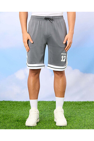 REDTAG Men Grey Active Shorts