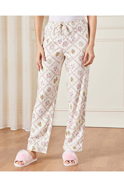 REDTAG Women White Collared Pyjama Set (2 Piece)