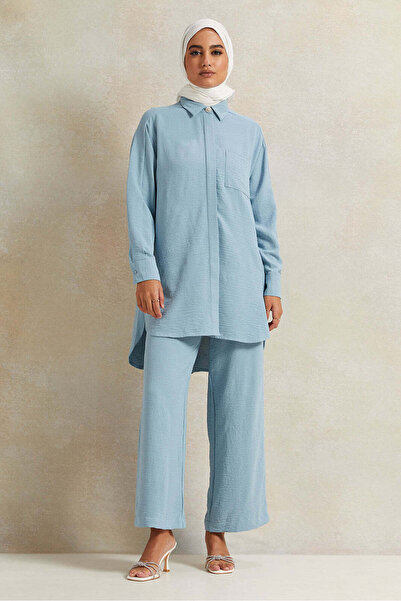 REDTAG Women Blue Wide Leg Trouser