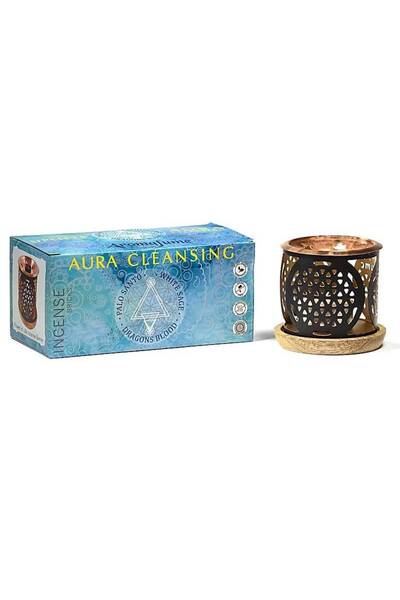 OEM Aromatic Charcoal Burner Set for Aura Cleansing – Palo Santo, White Sage & Dragon's Blood