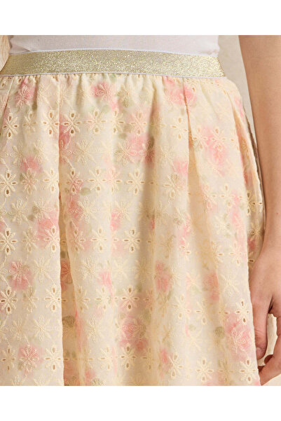 REDTAG Senior Girls Cream Embellished Skirt