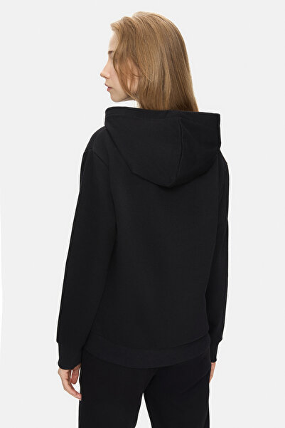 UCLA Γυναικείο φούτερ MAIA Black με κουκούλα με τύπωμα Loose Fit