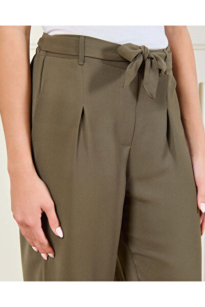 REDTAG Senior Girls Green WideLeg Trouser