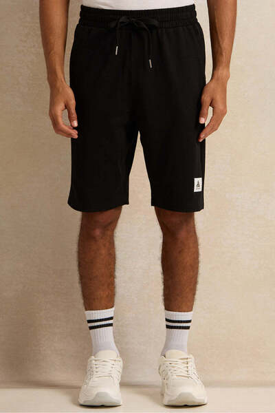 REDTAG Men Black Active Shorts