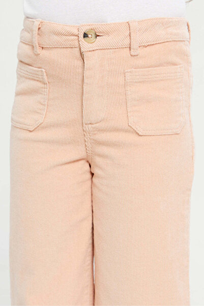 REDTAG Girls Apricot Wide Leg Trousers