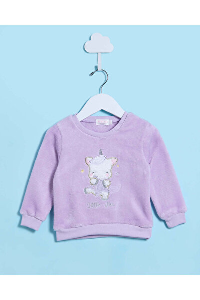 REDTAG Infant Girls Ivory Fleece Pyjama Set (2 Piece)