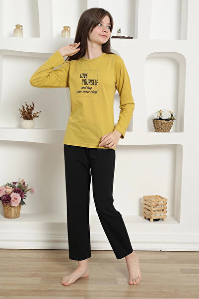 alfa expres Clothing Girls' Combed Cotton Pajama Set Yellow