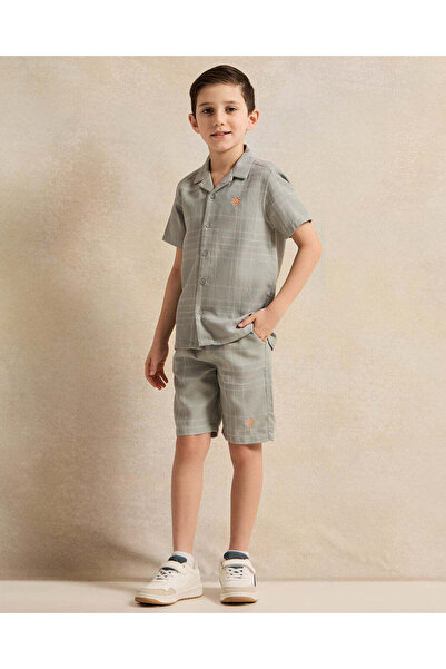 REDTAG طقم جاكار رمادي كاجوال للأولاد (قطعتين)