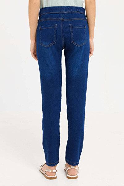 REDTAG Girls Senior Blue Basic Jeggings