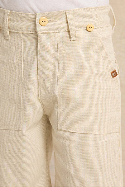 REDTAG Boys Beige Shorts With Suspenders