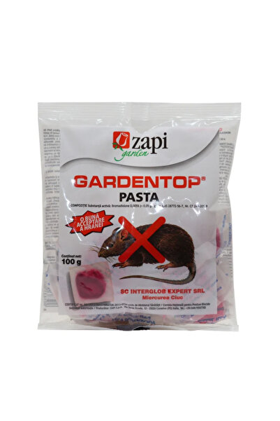 ZAPI Set 3 Pasta combatere rozatoare Gardentop, Anti Sobolani, 100gr In Forma de Gel Rosu