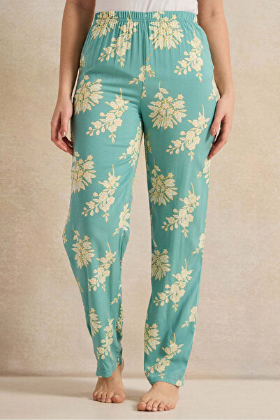 REDTAG Women Green And Yellow Floral Print Pyjama Set (2 Piece)