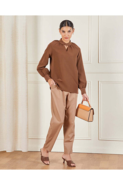 REDTAG Women Beige Tapered Trousers