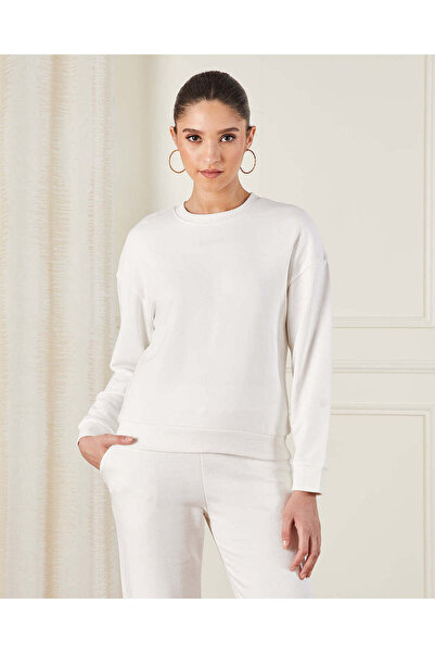 REDTAG Women Ivory Basic Sweatshirt