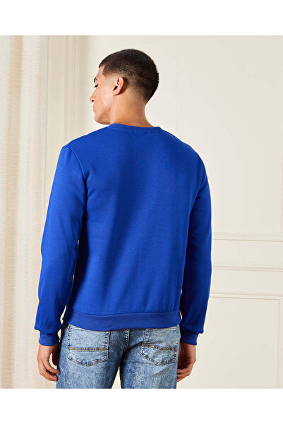 REDTAG Men Blue LA Print Sweatshirt