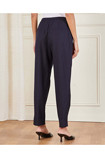 REDTAG Women Navy Tapered Trousers