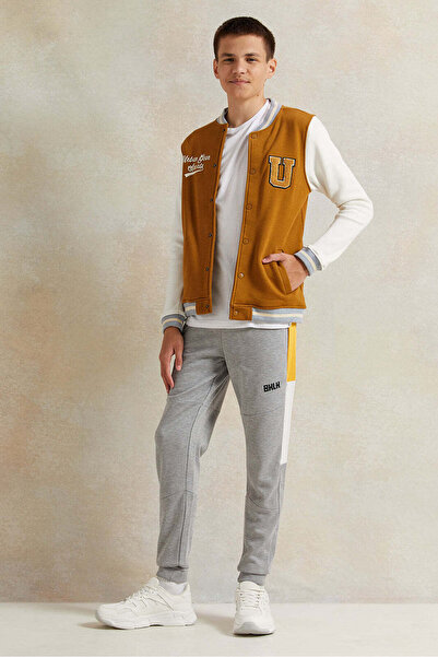 REDTAG Senior Boys Brown Baseball Sweatshirt