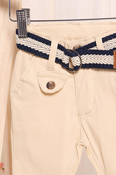 REDTAG Infant Boys Beige Belted Trousers
