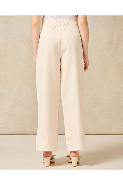 REDTAG Senior Girls Beige Crisscross Wide Leg Pants