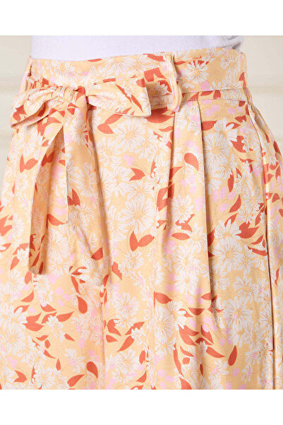 REDTAG Women Orange Printed Casual Trousers