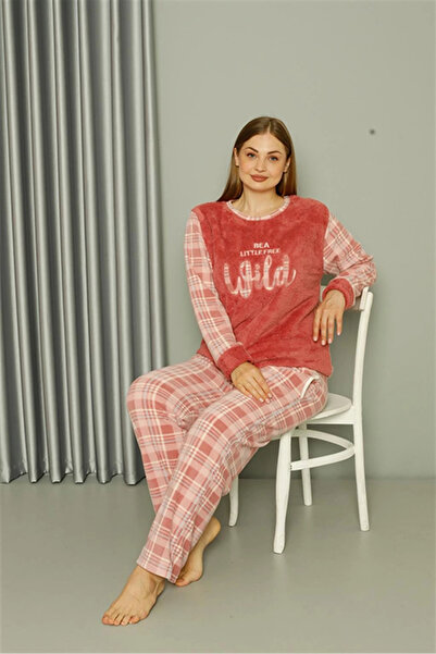 alfa expres Clothing Fleece Women's Plus Size Powder Pajama Set