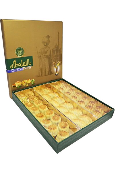 ALSULTAN SWEETS Al Sultan Mixed Maamoul 500g – Pistachio, Walnut & Date Luxury Arabic Gift Box