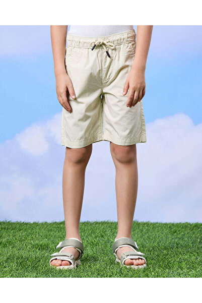 REDTAG Boys Blue And Beige Shorts Set (Pack of 2)
