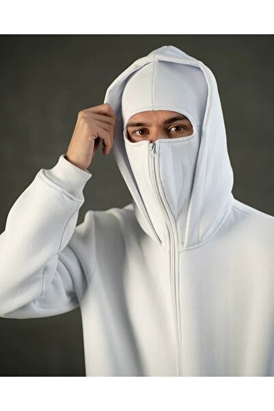 Flaubert Unisex Zippered Cardigan Ninja Ka Hooded Versi̇ze