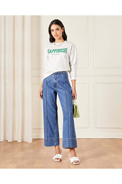 REDTAG Women Grey Printed Sweatshirt