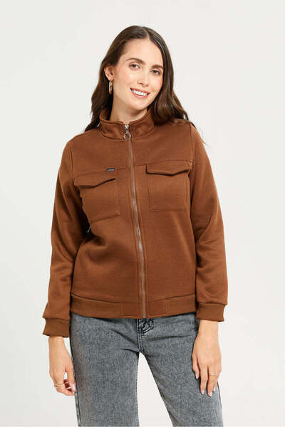 REDTAG Women Brown Short Jacket
