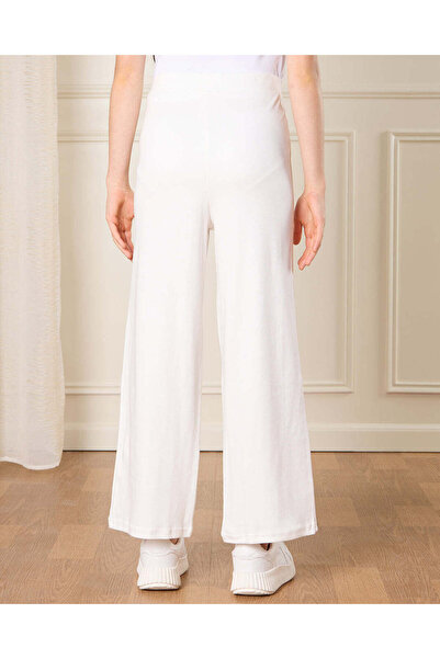 REDTAG Senior Girls White Wide Leg Pants