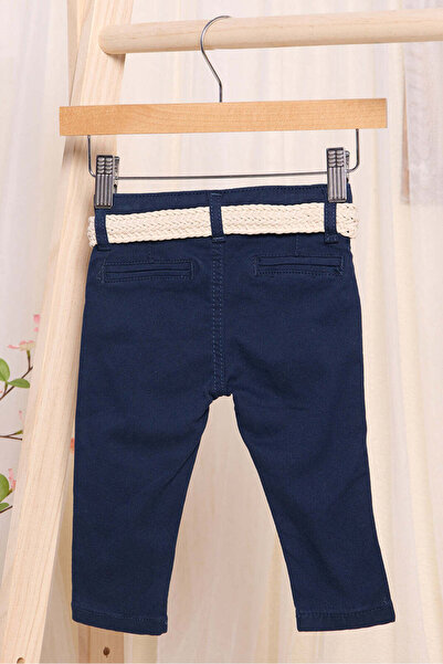 REDTAG Infant Boys Navy Belted Trousers