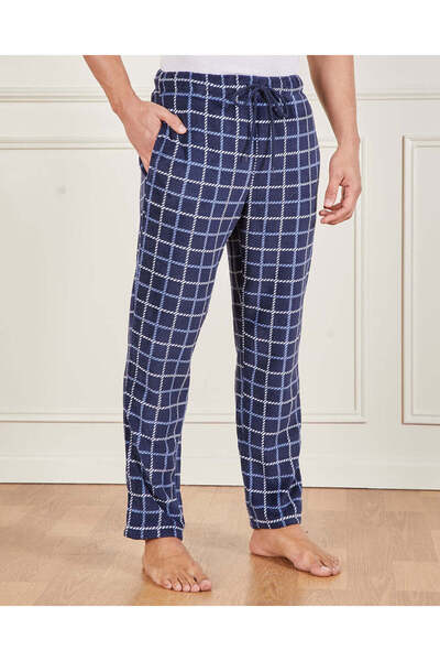 REDTAG Men Navy Cosy Fleece Pyjama Set (2 Piece)