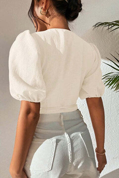 StreetWear Outlet Women's Casual Blouse with Puff (Butterfly) Sleeves