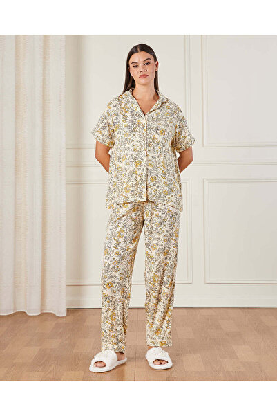 REDTAG Women Green Floral Printed Pyjama Set (2 Piece)