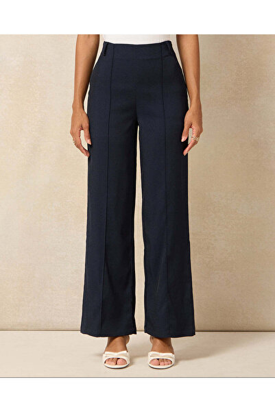 REDTAG Women Navy Flared Trousers