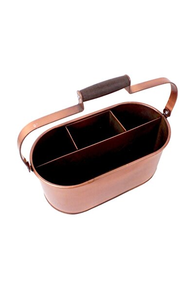 RİVO HOME DECOR Wooden Handle Metal Spoon Rest 28 cm