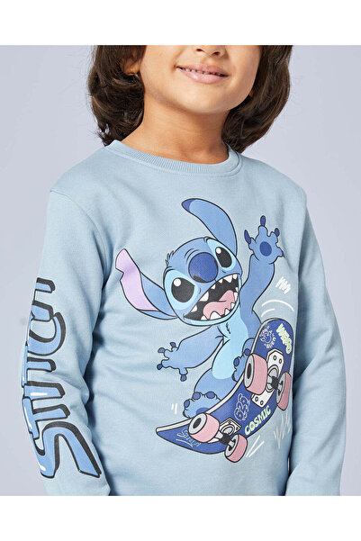 REDTAG Boys Grey Stitch Crew Neck Sweatshirt