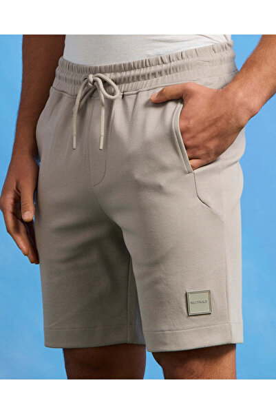REDTAG Men Grey Solid Lounge Short