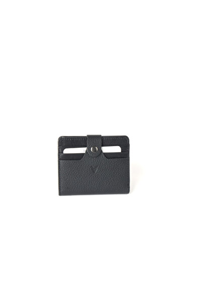Ahıska Deri Ahıska Snap Fastener Men's Leather Card Holder 610