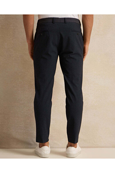 REDTAG Men Navy Plain Formal Trousers